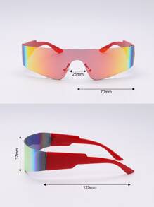 Flat Top Sunglasses - Multicolor - View 4