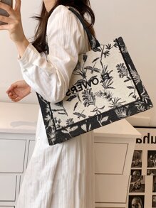 Túi Xách tay Nữ - Đen và trắng - Xem 1