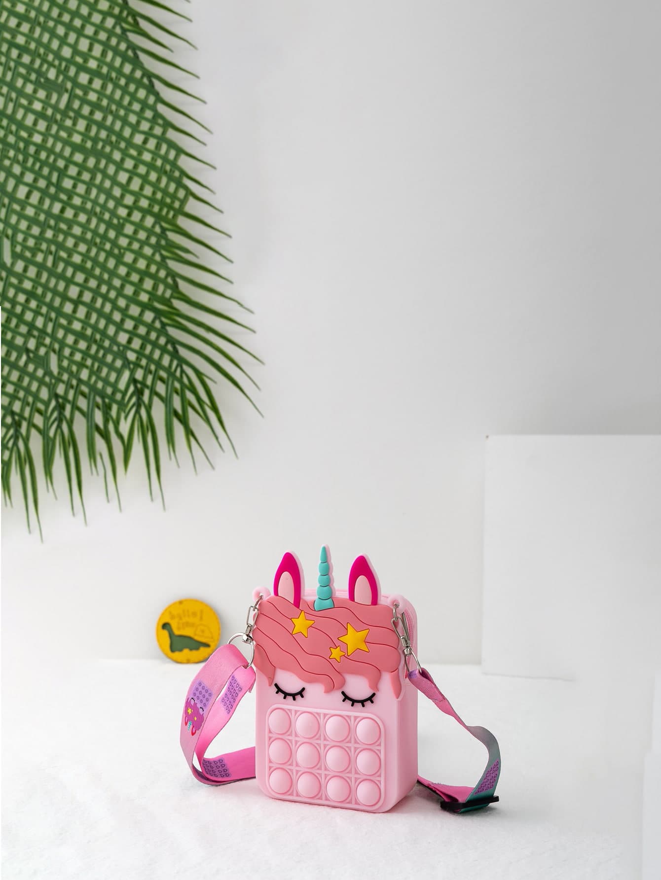 獨角獸矽膠兒童斜挎迷你肩袋-兒童獨角獸斜挎袋 - 粉色 - 查看 1