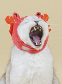 1pc Cartoon Crab Design Pet Headwear - Multicolor - View 3