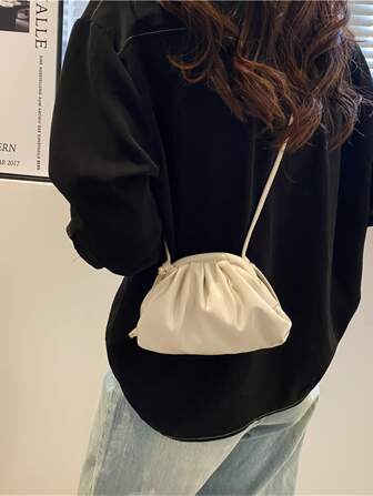 Mini Women's Cloud Shoulder Bag, Korean Fashion Crossbody Bag, Lipstick Pouch