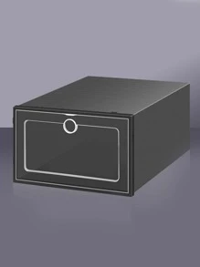 3pcs Transparent Foldable Shoe Organizer, Plastic Dust Proof Shoe Organizer Box For Household - Clear - View 3