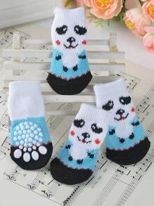Pet Anti-slip Socks Set (4pcs) - Multicolor - View 2