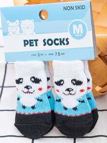 Pet Anti-slip Socks Set (4pcs) - Multicolor - View 3