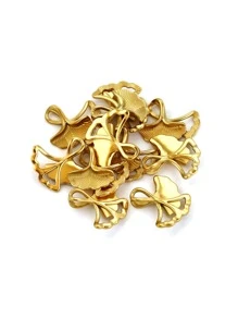 10pcs/set Ginkgo Biloba DIY Pendant - Yellow Gold - View 2