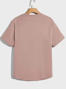 Manfinity VCAY Men Slogan Graphic Tee - Dusty Pink - View 2