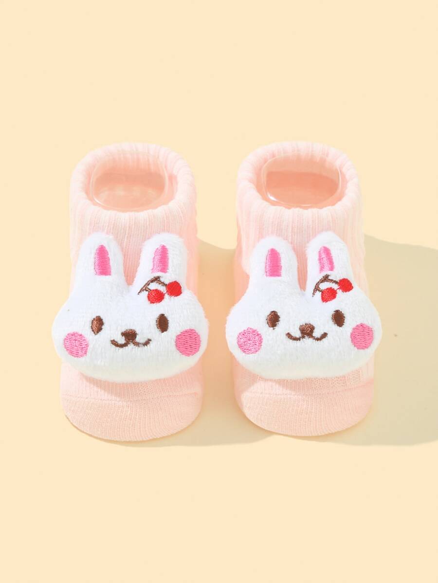 1 đôi Vớ trang trí hình thỏ cho bé - Hồng - Xem 1