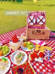 1pc Picnic Mat Moisture-proof & Waterproof Thick Oxford Cloth Pe Non-woven Fabric Hand-held Bag Style Outdoor Camping Mat - Red - View 1