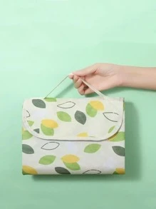 1pc Picnic Mat Moisture-proof & Waterproof Thick Oxford Cloth Pe Non-woven Fabric Hand-held Bag Style Outdoor Camping Mat - Red - View 5