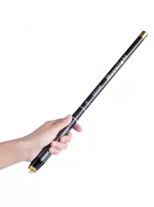 GOTURE 1pc Ultralight Telescopic Fishing Rod Mini Portable Carbon Fiber Spinning Pole - Black - View 1