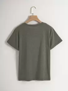 INAWLY Camiseta con gráfico de estampado de ganado y cactus para mujeres - Verde Oscuro - Ver 2