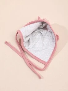 Bebé 1 pieza Sombrero con dibujos animados con diseño de oreja - Rosa - Ver 3