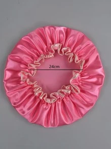 1入組粉色浴帽浴室滌綸浴發帽 - 粉色 - 查看 3