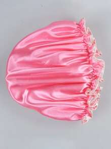 1入組粉色浴帽浴室滌綸浴發帽 - 粉色 - 查看 5