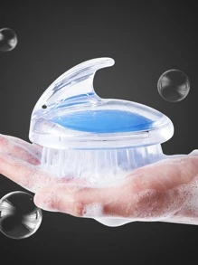 1入組矽膠頭皮按摩器浴室洗髮水按摩刷 - 粉色 - 查看 6