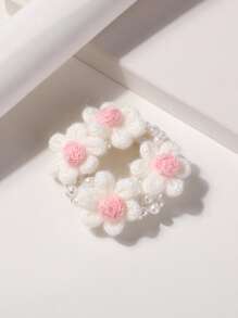 Flower Decor Hair Tie - Multicolor - View 1