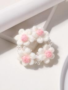 Flower Decor Hair Tie - Multicolor - View 2