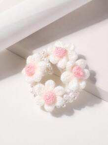 Flower Decor Hair Tie - Multicolor - View 4