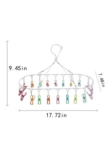 1pc Iron Drying Rack With Clothespin, Minimalist Underwear Drying Rack For Outdoor - Multicolor - View 4