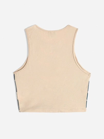 SHEIN MOD Figure Graphic Crop Tank Top