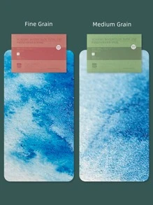 1pc Letter Graphic Watercolor Book - Green - View 3