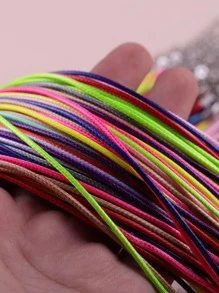 10 cái Đầy màu sắc Hàn Quốc Sáp Dây thừng Dây chuyền Bộ , Không giới tính Cặp đôi Dây chuyền String Để làm đồ trang sức DIY - Nhiều màu - Xem 2