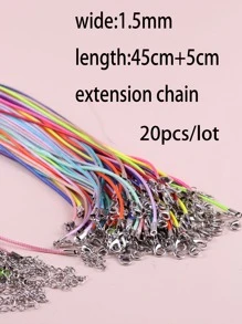 10 cái Đầy màu sắc Hàn Quốc Sáp Dây thừng Dây chuyền Bộ , Không giới tính Cặp đôi Dây chuyền String Để làm đồ trang sức DIY - Nhiều màu - Xem 3
