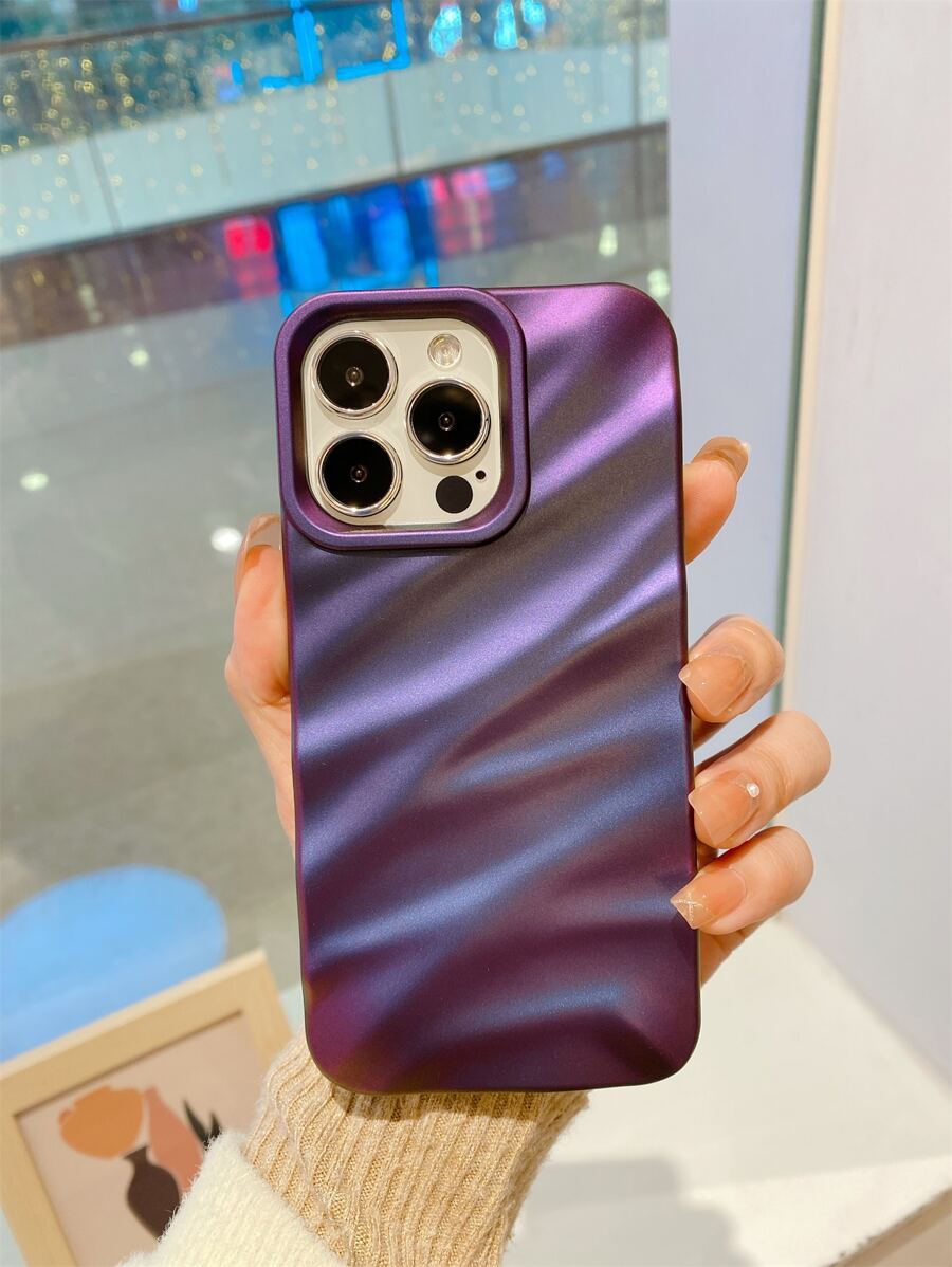 紋理手機殼相容於 iPhone 15/15Pro/15Plus/15Promax - 紫色 - 查看 1