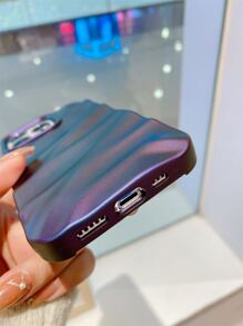 紋理手機殼相容於 iPhone 15/15Pro/15Plus/15Promax - 紫色 - 查看 4