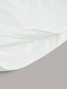 SHEIN ICON Áo nữ Pha lê kim cương Loại bướm Giải trí - trắng - Xem 3