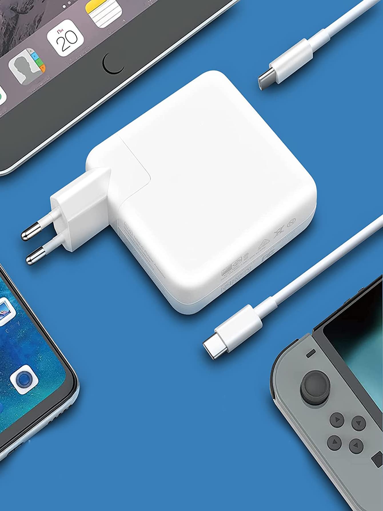 1 pieza Móvil cargador rápido cabeza para Laptop & - Blanco - Ver 1