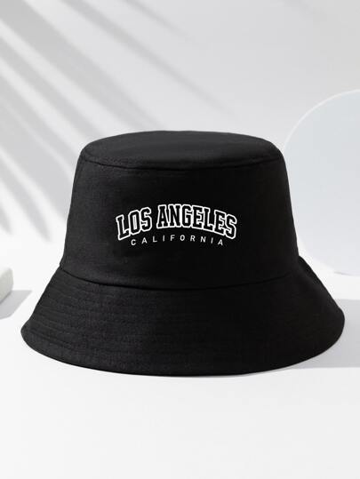 Men Letter Graphic Bucket Hat Casual Men's Sun Hat Summer Hat, Suitable For Summer Outdoor Activities Such As Hiking And Fishing