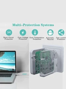 1 pieza Móvil cargador rápido cabeza para Laptop & - Blanco - Ver 4