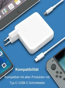 1 pieza Móvil cargador rápido cabeza para Laptop & - Blanco - Ver 6