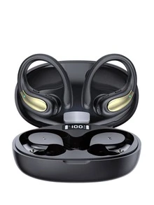 Auriculares deportivos a prueba de sudor y ruido - Negro - Ver 1