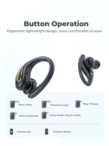 Auriculares deportivos a prueba de sudor y ruido - Negro - Ver 3