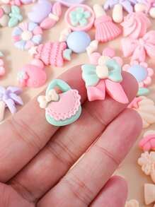 15入組/套隨機蝴蝶結和花朵設計DIY首飾配件 - 彩色 - 查看 1