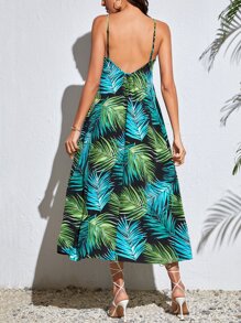 SHEIN Tall Tropical Print Cami Dress - Multicolor - View 2
