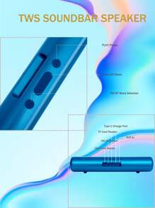 HIYIP Wireless Sound bar for TV/Home Theater/P - Blue - View 3