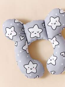 momscare 1pc Baby Pillow, Neck Support Cushion, Suitable For Stroller, Star & Geometric Pattern, Fit For Infants 6-12 Months+ - Multicolor - View 7