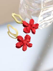 Flower Drop Earrings - Multicolor - View 2
