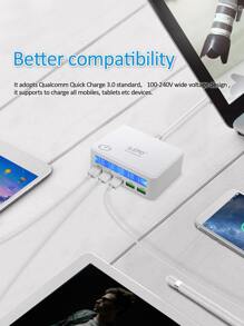 ilepo 1pc 50W Multi-port Wall Charger - White - View 5