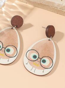 Hoa tai giọt nước đồ họa hoạt hình - Nhiều màu - Xem 2