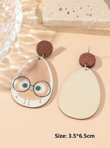 Hoa tai giọt nước đồ họa hoạt hình - Nhiều màu - Xem 3