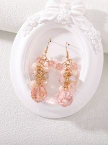 Pendientes largos cuenta - Multicolor - Ver 1