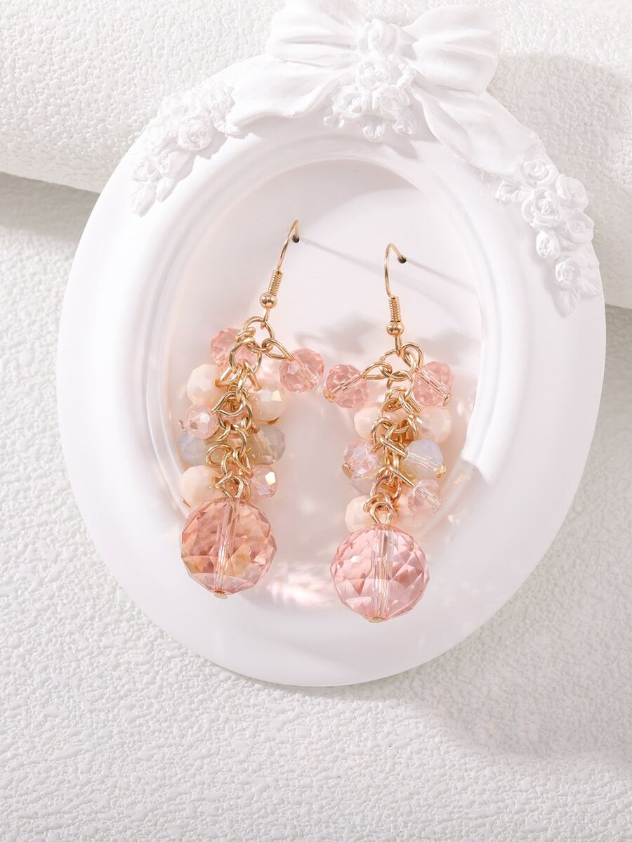 Pendientes largos cuenta - Multicolor - Ver 1