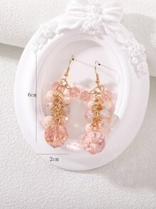 Pendientes largos cuenta - Multicolor - Ver 3