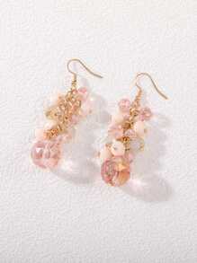 Pendientes largos cuenta - Multicolor - Ver 5