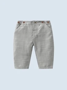 Baby Boy Slant Pocket Shorts - Grey - View 2