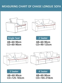 1 Chiếc Lá Dạ Nỉ Bọc Sofa, Hiện Đại Polyester Co Giãn Bọc Sofa Cho Gia Đình - Màu Xám nhạt - Xem 4
